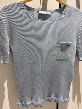 Prada silk crew-neck top